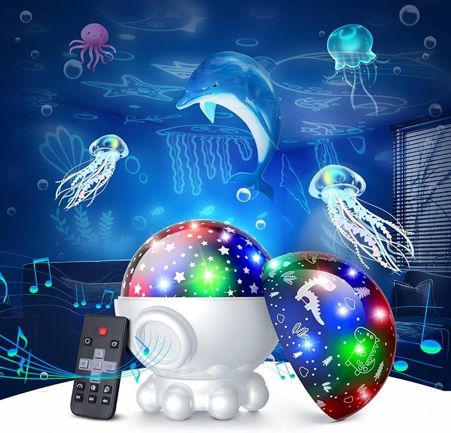 DOFLER Night Light Projector,Ocean Star Night Light for Kids Room,Dinosaur Toys with 360° Rotati... | Amazon (US)