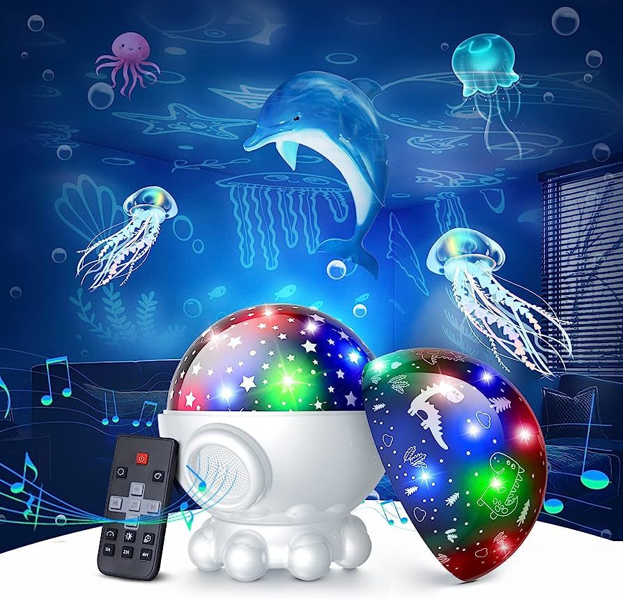 DOFLER Night Light Projector,Ocean Star Night Light for Kids Room,Dinosaur Toys with 360° Rotati... | Amazon (US)