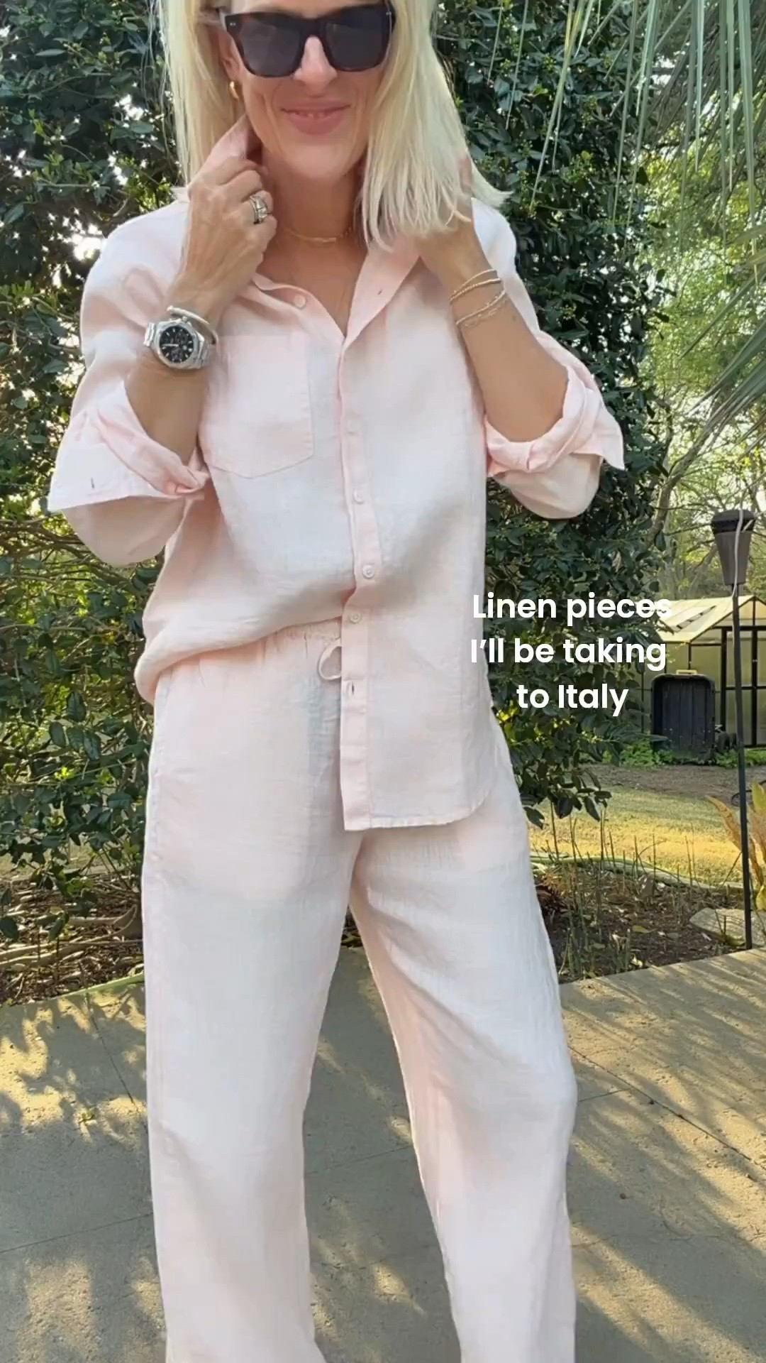 40% off linen @jcrew !! 

This linen top is FANTASTIC! 
Don’t think the pants are on sale, but they are under $100 in fantastic. Come in three length options I am in a small, regular. 
￼

#LTKootd #LTKTravel #LTKOver40