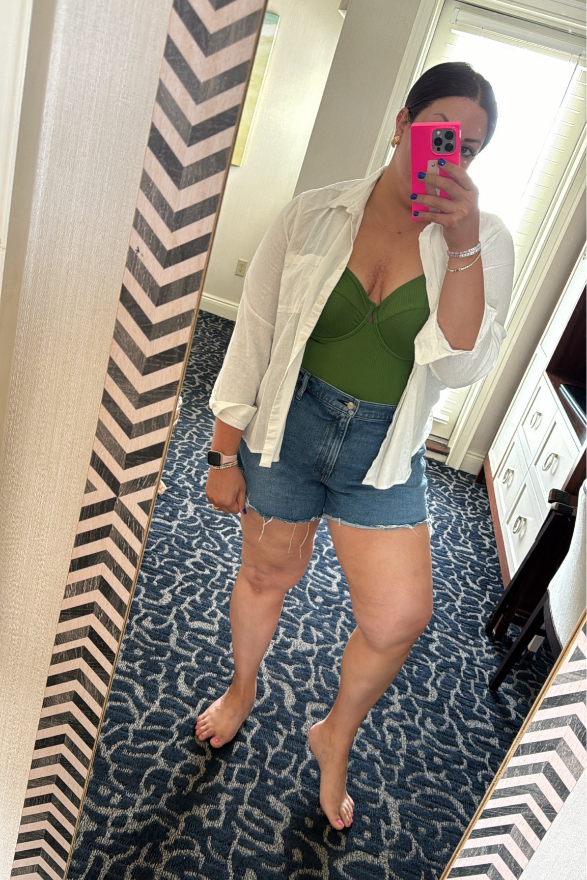 Today’s pool outfit! XL in the bathing suit and shirt and a 16 in the shorts 

#LTKMidsize #LTKFindsUnder50 #LTKSwim