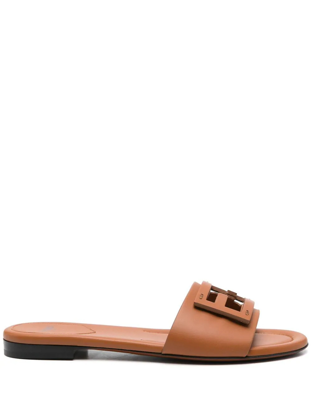 FENDI Baguette leather slides - Brown | Farfetch Global