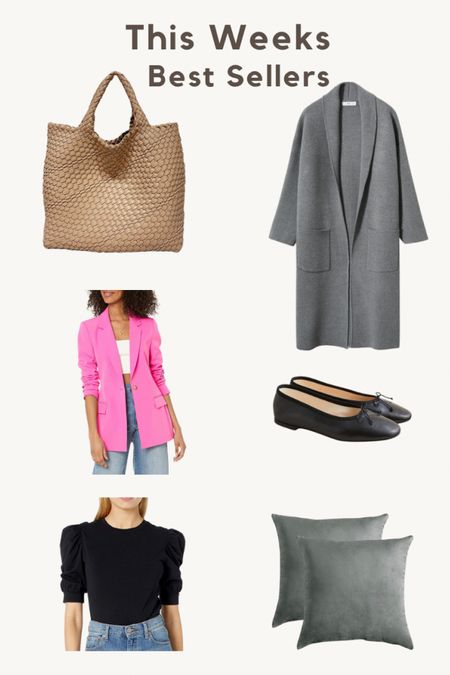 Spring vibes with this round up of easy pieces to add to your closet blazer comes in several colors and the fit is great. Also love the tee with puff sleeves under $25 