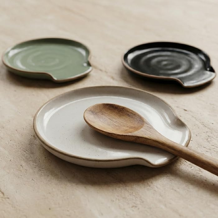 Beautiful Ceramic Spoon Rest for Stove Top - Stylish Holder for Countertop | Amazon (US)