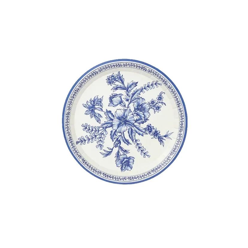 French Toile Small Paper Party Plates (10 per Pack) | Sea Marie Designs