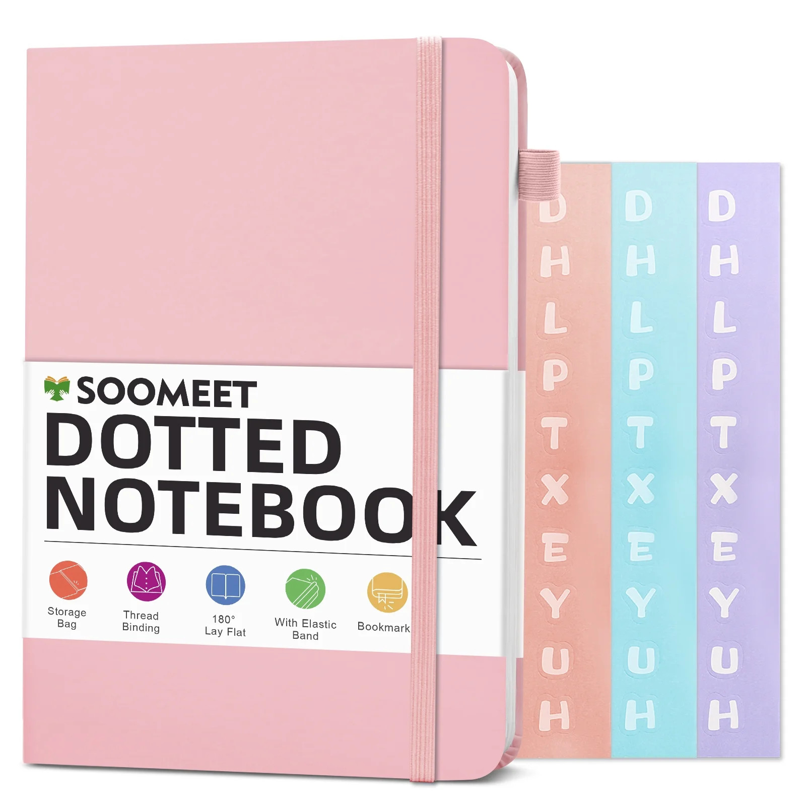 Dotted Journal Bullet Notebooks with Pen Loop, A6 Hardcover Leather Notebook, 100Gsm Premium Thic... | Walmart (US)