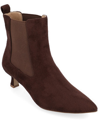Women's Tenlee Pointed Toe Kitten Heel Dress Booties | Macy's