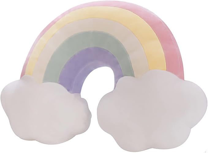 20inch-Rainbow Shaped Pillow, Home Decorative Creative Cushion Cloud Rainbow Shaped Pillow for Gi... | Amazon (US)