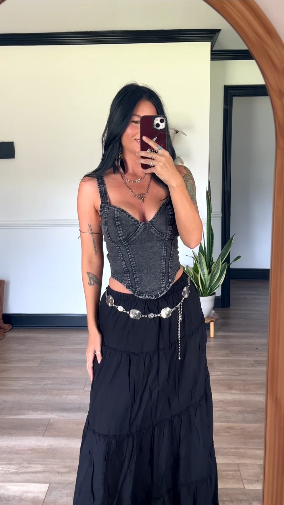 Edgy chic 🖤 my heels are unavailable so added similar styles! Wearing xs in both top and skirt

#LTKootd #LTKgrwm #LTKSeasonal