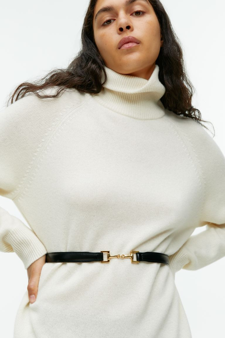 Horsebit Buckle Leather Belt - Black - Ladies | H&M GB | H&M (UK, MY, IN, SG, PH, TW, HK)