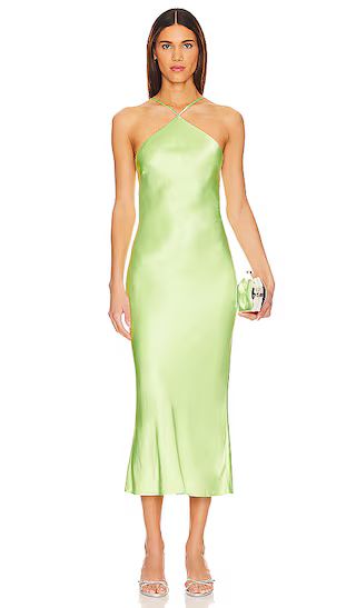Adriana Midi Dress in Lime Green | Revolve Clothing (Global)