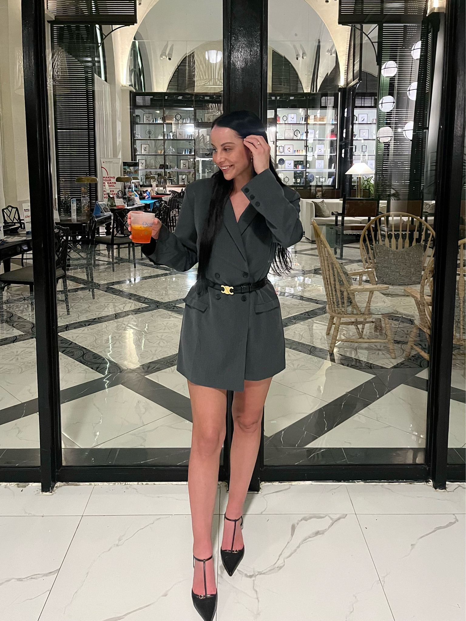 Obsessed with this blazer romper 😍

Heels are old Zara 

#LTKfindsunder100 #LTKSpringSale #LTKSeasonal