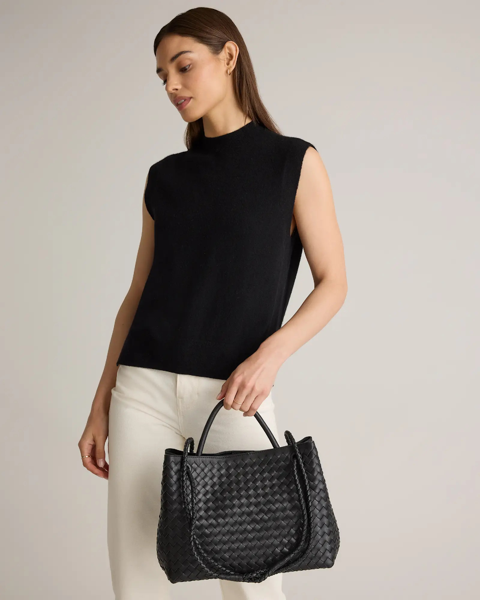 Italian Leather Handwoven Satchel | Quince
