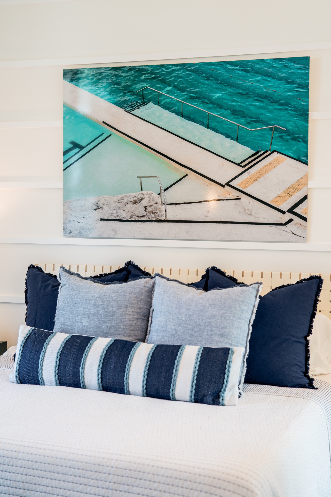 Bringing serene coastal vibes to life. These throw pillows are the perfect blend of texture and tranquility, adding a soft, breezy touch to this dreamy bedroom from our latest project. Inspired by the sea, designed for ultimate relaxation. 
#CoastalBedroom #InteriorInspo #HomeDecorGoals #ThrowPillowLove #SereneSpaces #CoastalLiving #BeachHouseVibes #BedroomStyling #RelaxedLuxury #NeutralPalette #TextureAndTone #InteriorStyling #DesignDetails #CoastalChic



#LTKHome