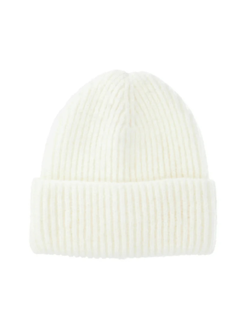 No Boundaries Ribbed Fisherman Beanie, Women's, Winter White | Walmart (US)