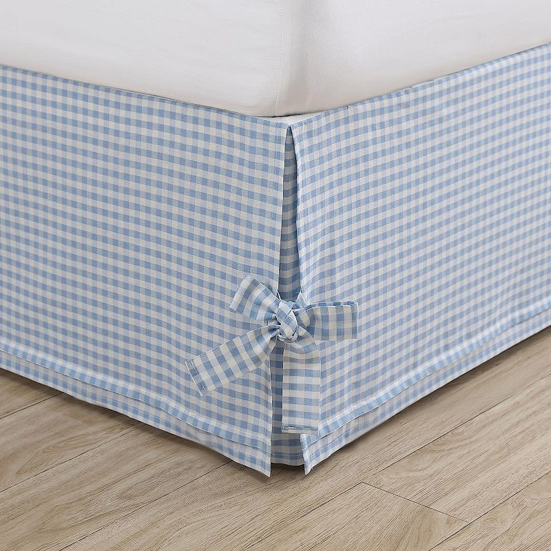 Laura Ashley Gingham Bedskirt, Size: King, Blue | Kohl's