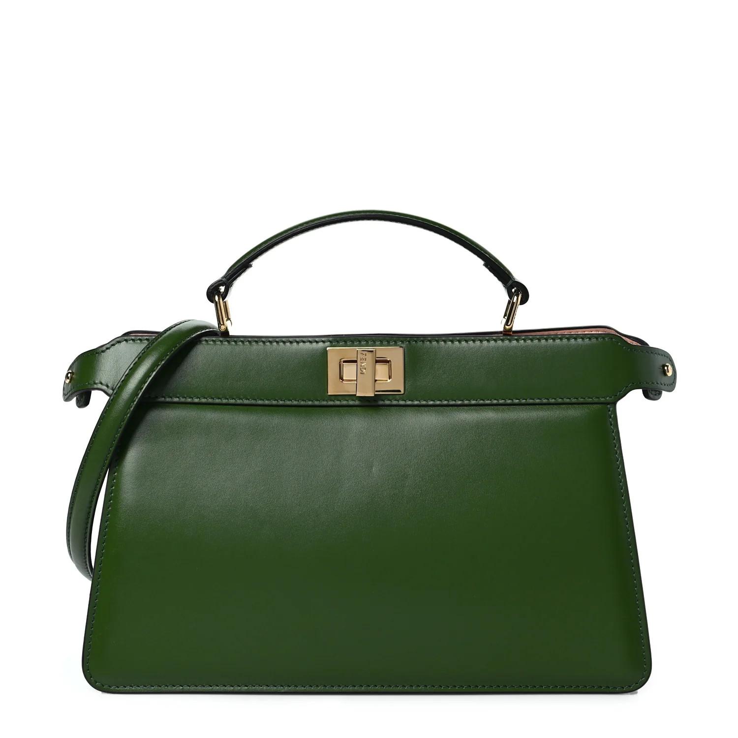 Vitello King Luxor Shiny Nappa Medium Peekaboo I SEE U East West Satchel Verde Light Rose | FASHIONPHILE (US)