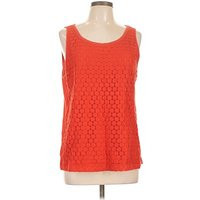 Ann Taylor LOFT Outlet Sleeveless Top Orange Scoop Neck Tops - Used - Size Large | ThredUp (US)
