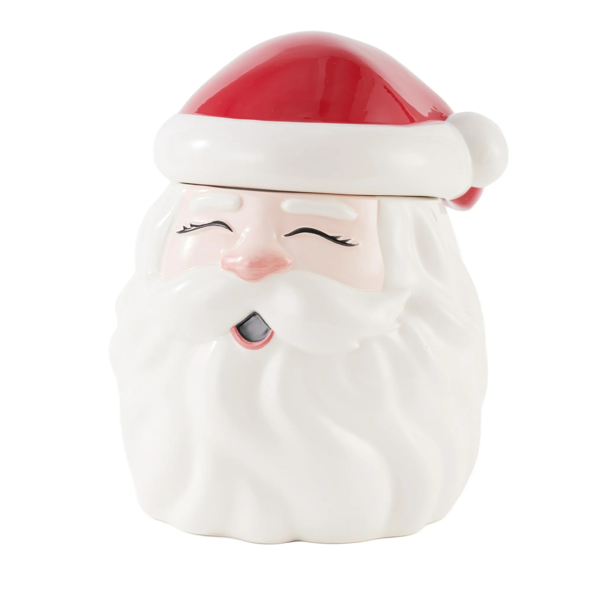 Holiday Time Ceramics Santa Cookie Jar, Food Storage | Walmart (US)