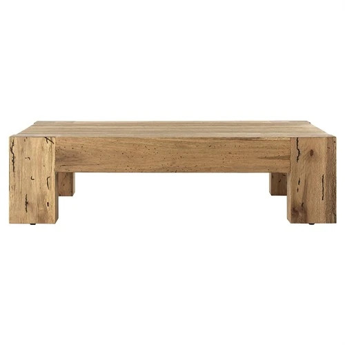 Oliver Rustic Lodge Brown Oak Wood Square Coffee Table | Kathy Kuo Home