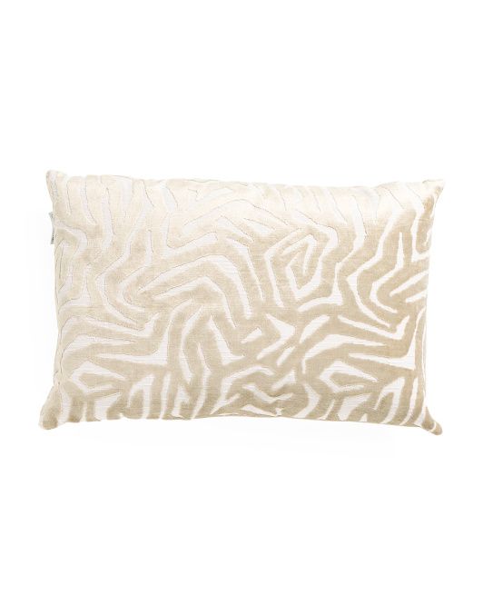 12x36 Gold Cut Velvet Pillow | TJ Maxx
