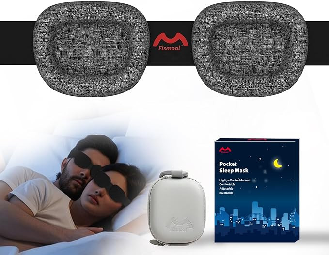 Sleep Eye Mask for Men Women, Exquisite Travel Storage Box,100% Light-Blocking Sleep Mask for Sid... | Amazon (US)