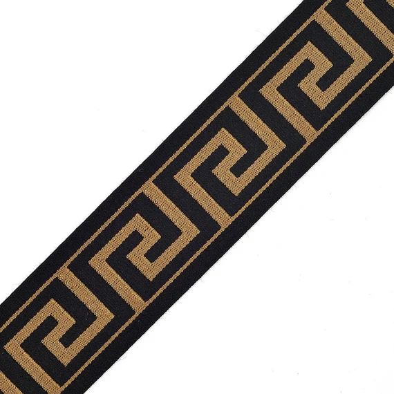 1-9/16" Greek Key Elastic Stretch Band Ribbon Trim for headband, hand band and waist belt, 1 yard... | Etsy (US)