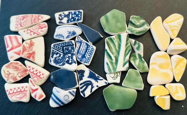 Pottery Shards, Dinnerware/china Tumbled, 50 Pc. per Color - Etsy | Etsy (Global)