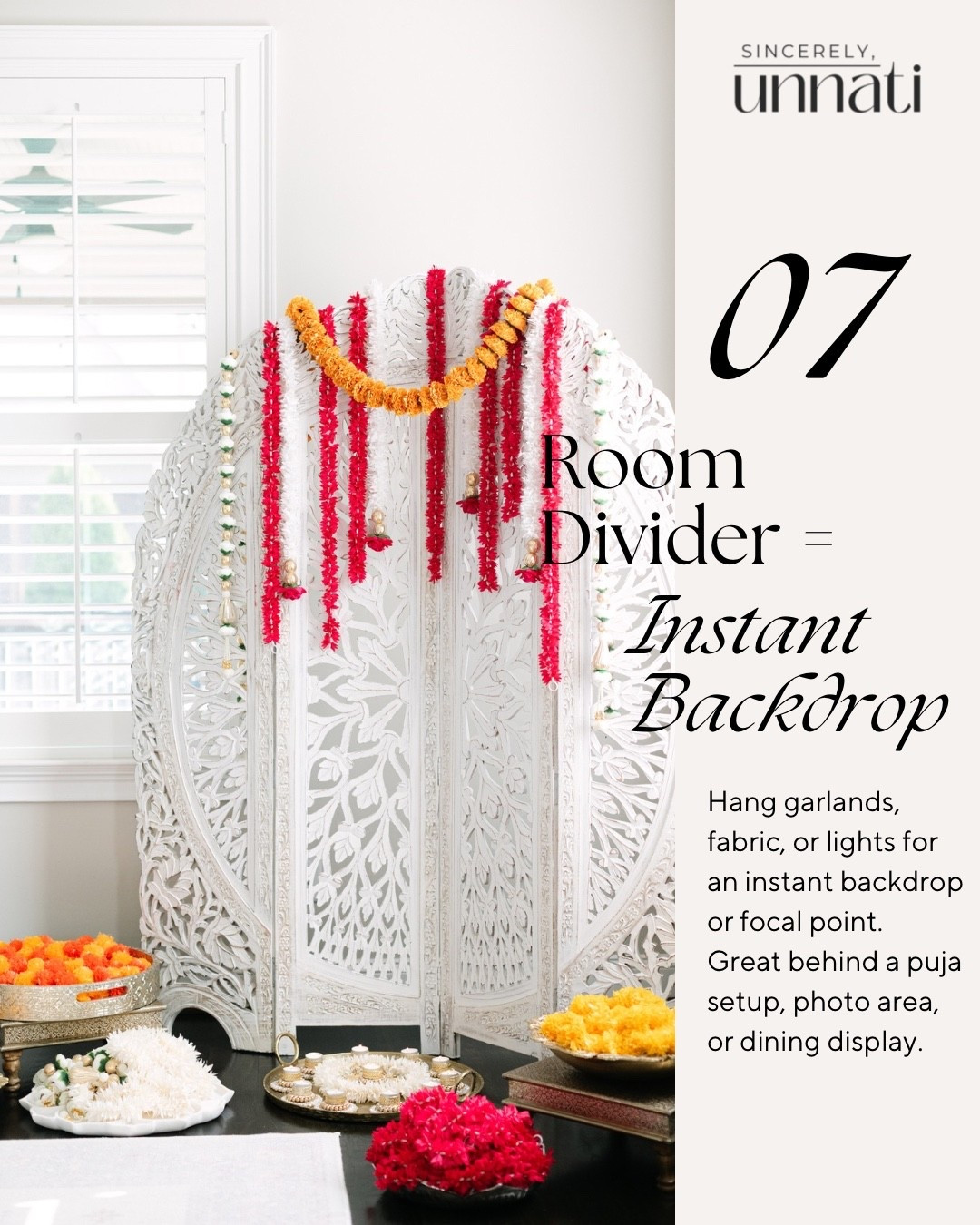 Diwali Backdrop
Room Divider doubles as a backdrop for photos, pujas, etc  

#LTKStyleTip #LTKFamily #LTKHome
