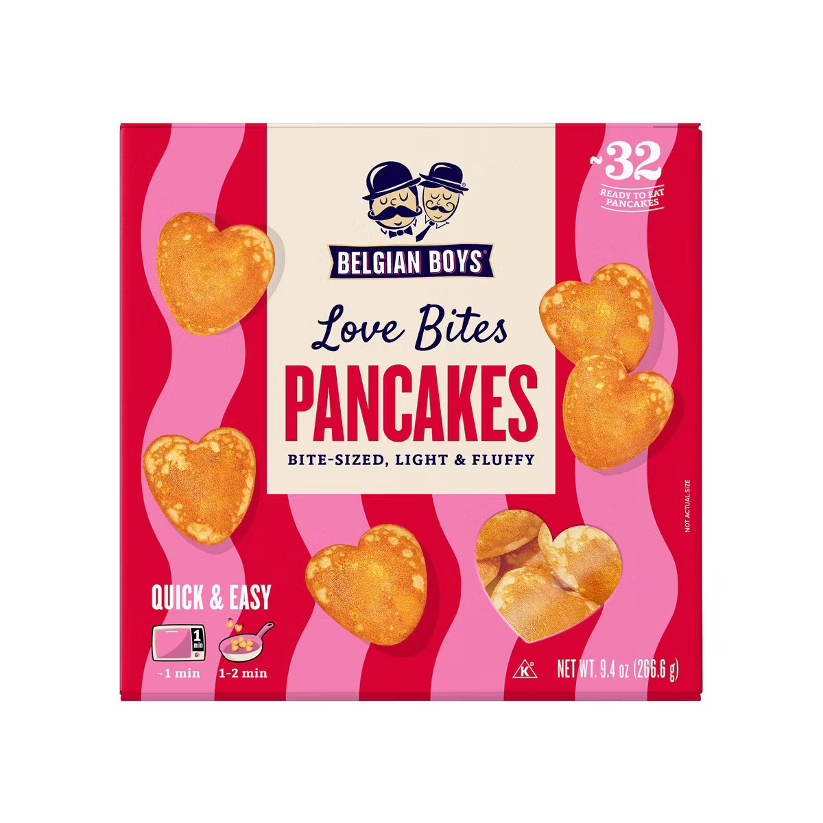 Belgian Boys Bite-sized Heart Shaped Pancakes - 9.4oz | Target