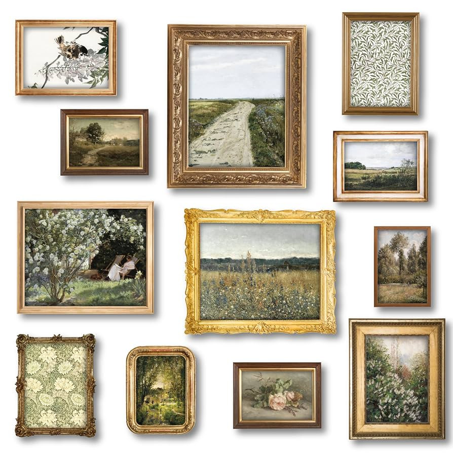 97 Decor Vintage Wall Art Prints - Vintage Prints for Wall Decor, Countryside Landscape Painting ... | Amazon (US)