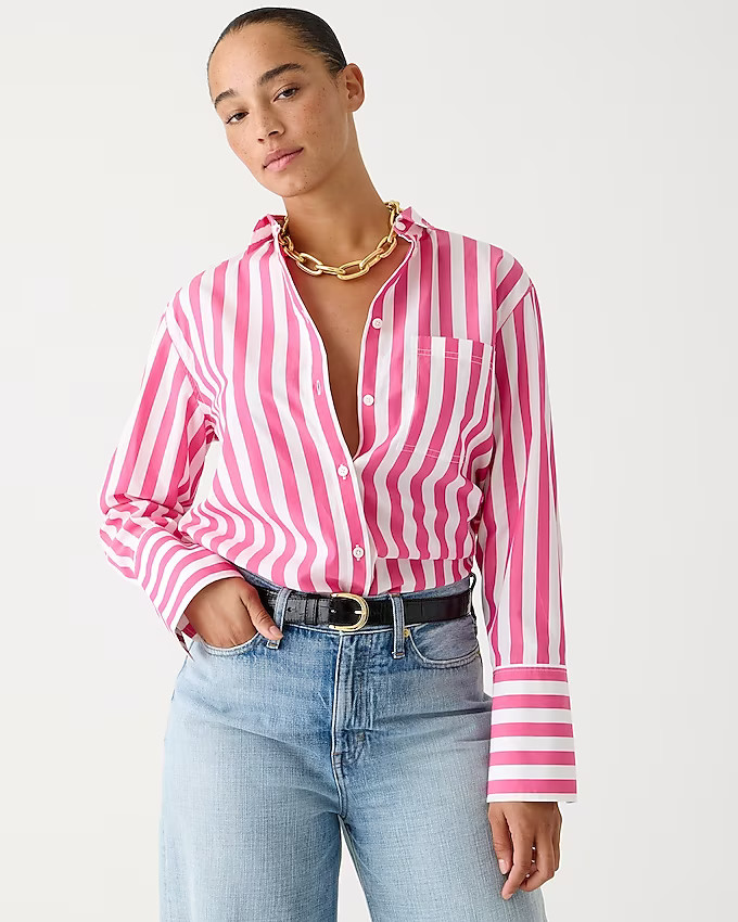 Garçon classic shirt in stripe cotton poplin | J. Crew US