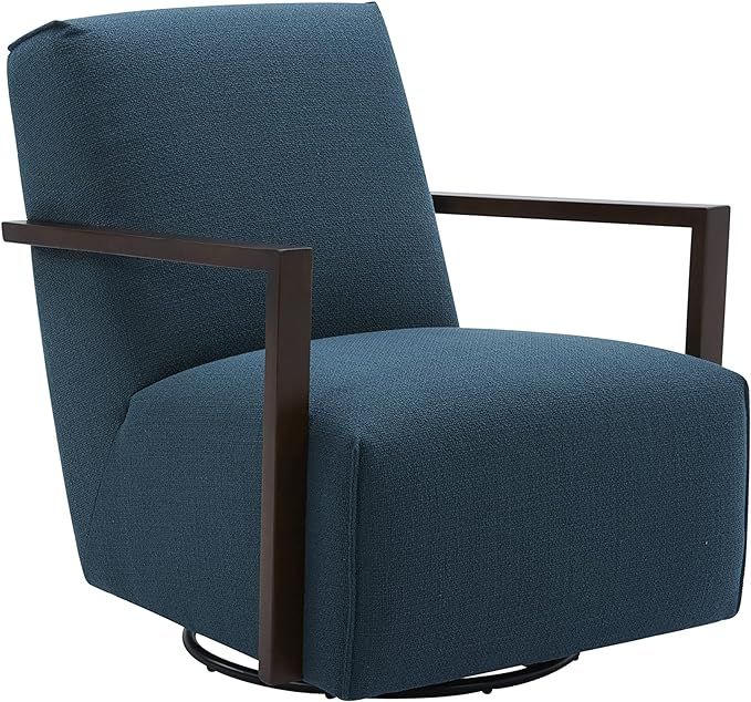 Amazon Brand – Rivet Contemporary Upholstered Glider Accent Chair with Wood Arms, 30.3"W, Junip... | Amazon (US)