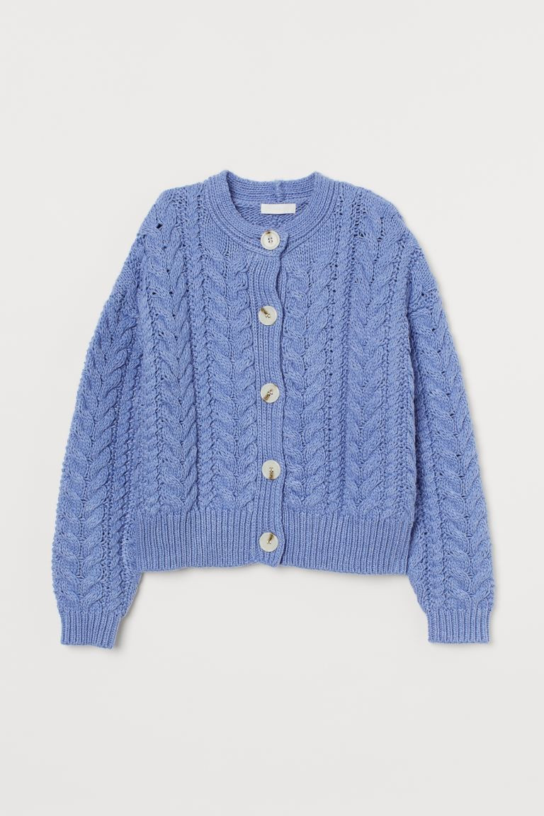 Cardigan mit Zopfmuster | H&M (DE, AT, CH, NL, FI)