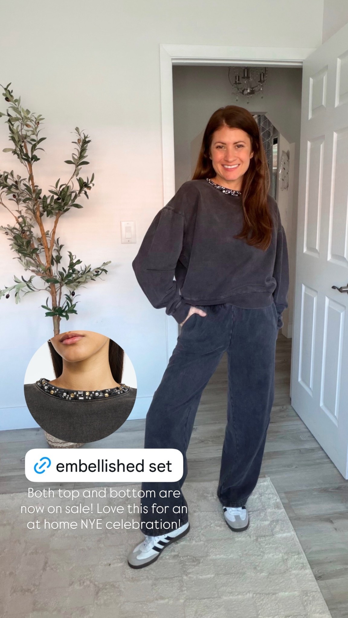 Both top and bottom are now on sale! Love this for an at home NYE celebration!