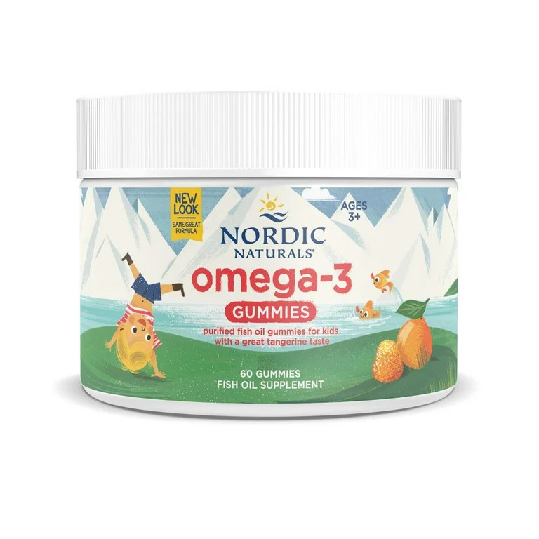 Nordic Naturals Nordic Omega-3 Gummies for Kids, Tangerine, 82 Mg, 60 Ct | Walmart (US)