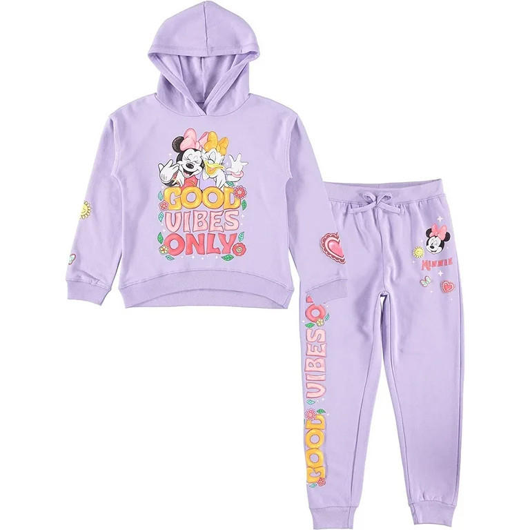 Disney Girls Minnie Mouse Hoodie and Jogger Clothing Set - Sizes 4-16 | Walmart (US)