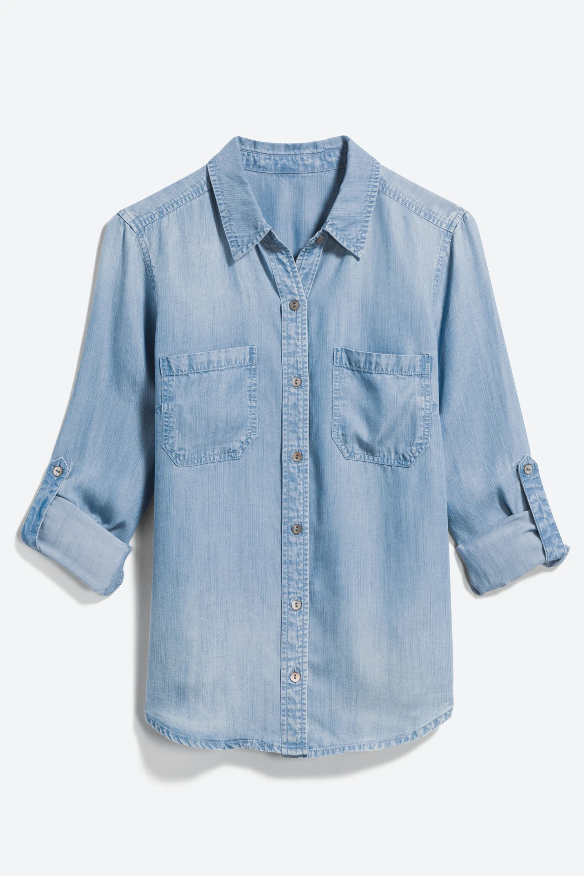 Betty Chambray Relaxed Button Down Top | Stitch Fix