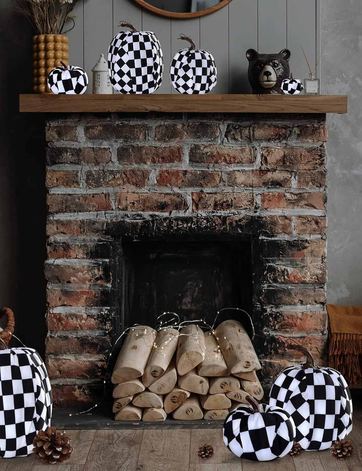 Joyhalo Fall Pumpkin Decor - 8 Pack Assorted Sizes Fall Artificial Pumpkins Harvest Pumpkins Faux... | Amazon (US)