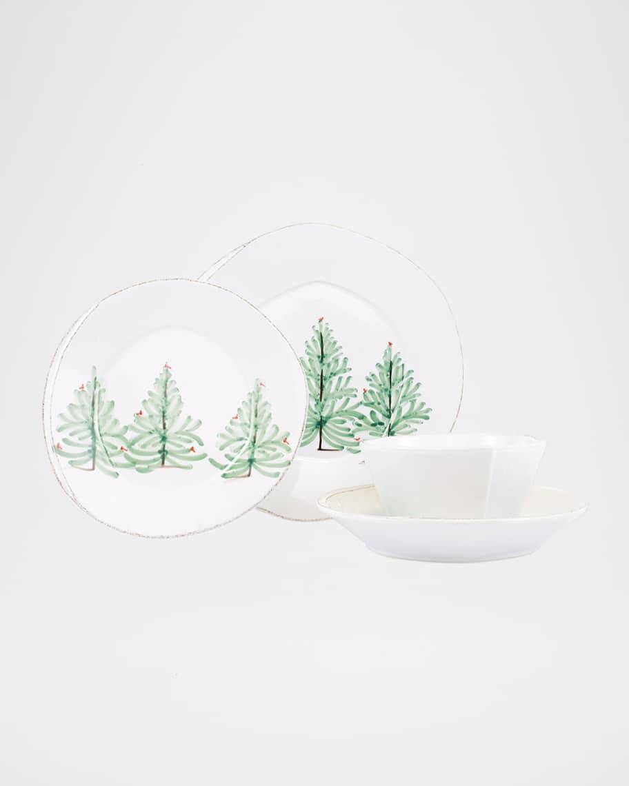 Vietri Lastra Holiday 4-Piece Place Setting | Neiman Marcus