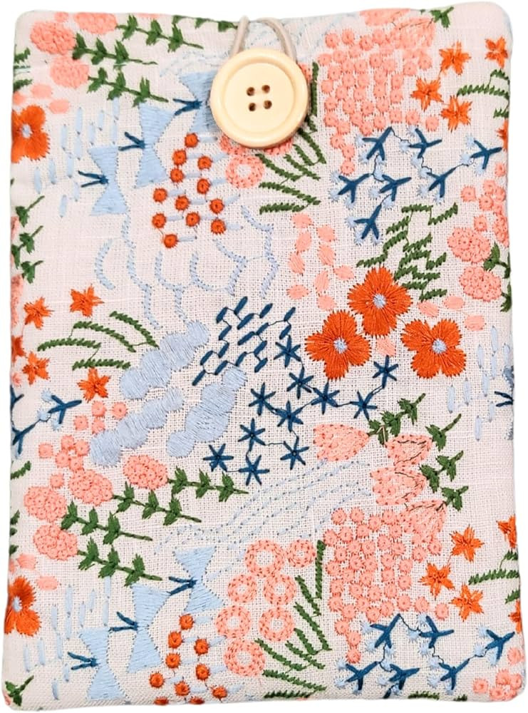 Embroidered Floral Kindle Sleeve - Compatible with Paperwhite/Basic (6''), Paperwhite (6.8''), Si... | Amazon (US)