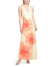 Placed Floral Halter Dress | TJ Maxx