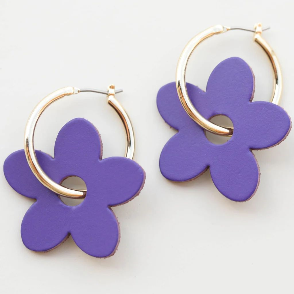 Purple Petal Charms | Nickel and Suede
