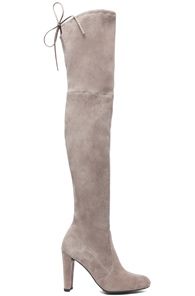 Stuart Weitzman Highland Suede Boots in Gray | FWRD 