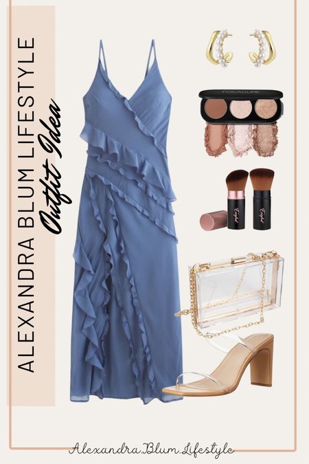 I’m in love with this long ruffle blue dress from Abercrombie! Perfect Easter dress, wedding guest dress, and vacation dresses! Amazon accessories with clear heals, clear crossbody small purse, contour palette, and gold hoop earrings! 

#LTKSeasonal #LTKfindsunder100 #LTKparties