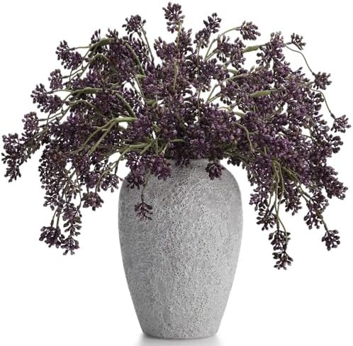 Thiccywoov Faux Berry Stems Artificial Dusty Sedum Berry Stems Picks Branches Faux Spray for DIY ... | Amazon (US)