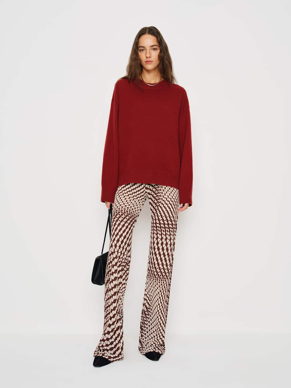 Gale Sheer Mid Rise Bias Pant | Reformation (Global)