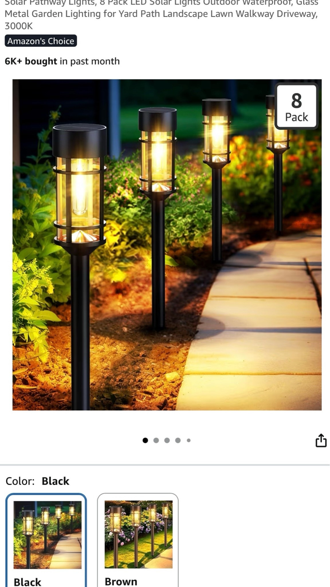 Solar Pathway Lights, 8 Pack LED Solar Lights Outdoor Waterproof Lighting for Yard Path Landscape Lawn Walkway Driveway

#LTKHome #LTKSaleAlert #LTKSeasonal