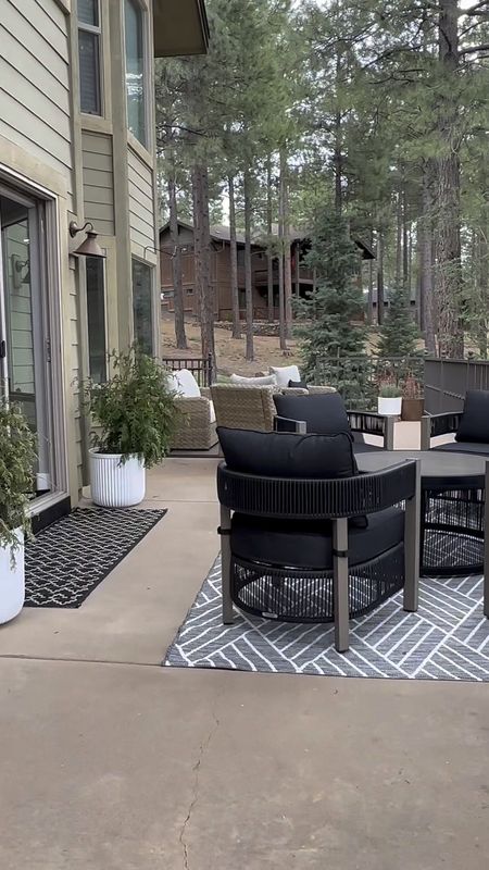 This conversation set is a must have…reminds me of a designer brand but for less and on sale now! Comes with 4 beautifully made chairs and a center table. Enjoy a glass of wine and appetizers out here with friends or have a game night with the family . Outdoor patio furniture #walmarthome 
#

#LTKFamily #LTKSeasonal #LTKStyleTip