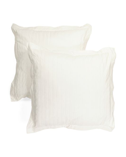 Made In Portugal 2pk Striped Euro Pillows | TJ Maxx