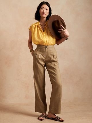 Wide-Leg Linen Pant | Banana Republic (US)